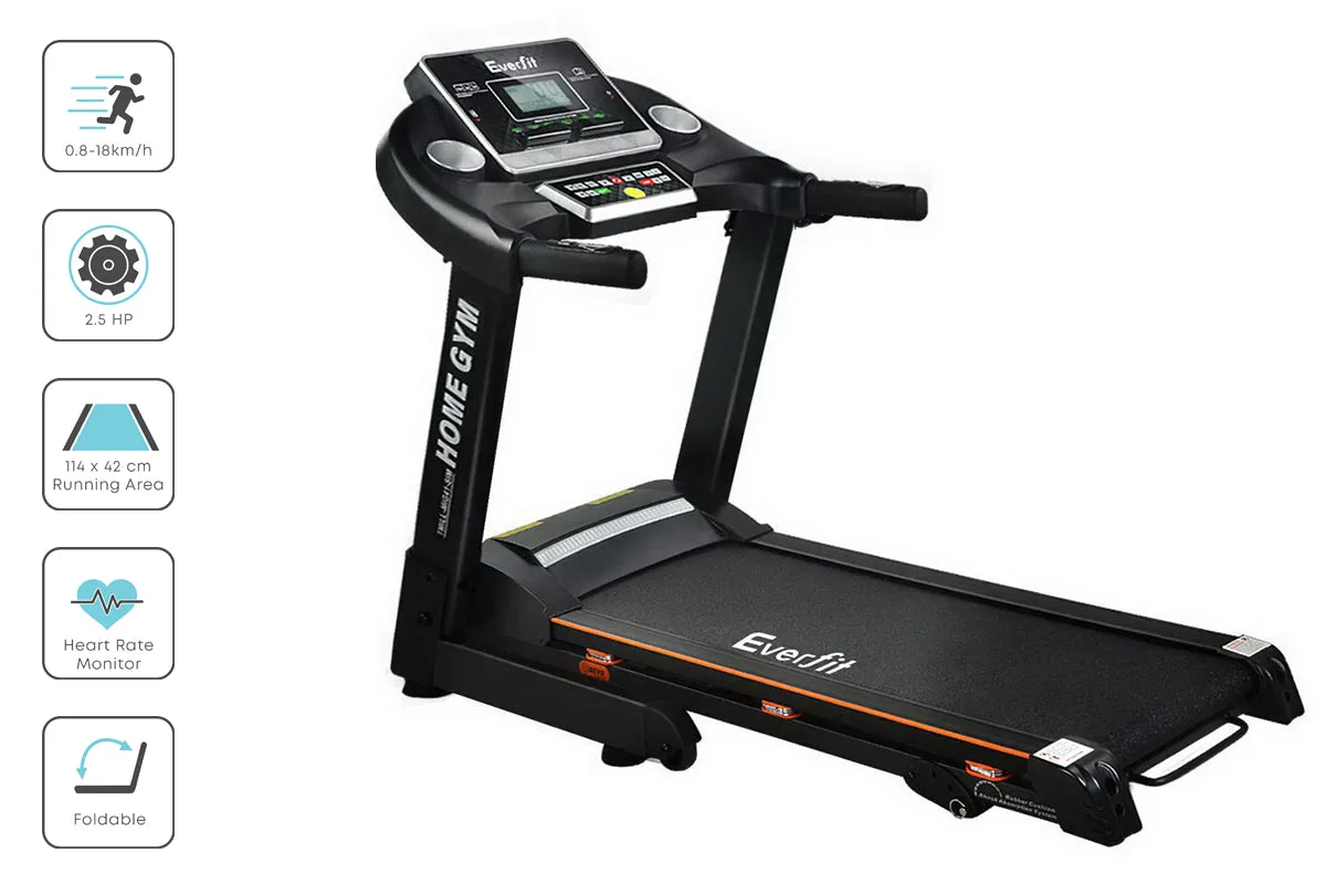 18-Speed Hydraulic Electric Treadmill with LCD Display - Everfit