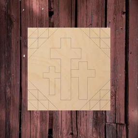 3 Crosses - Barn Quilt