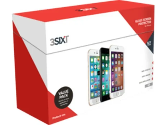 3sixT Screen Protector Flat Glass- iPhone 7/8/SE - Bulk 50Pk