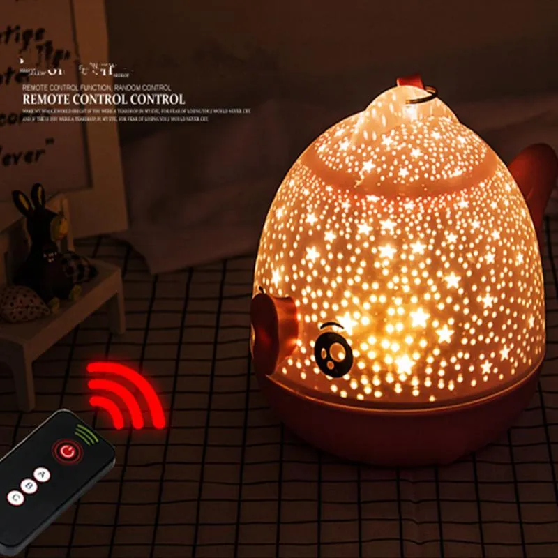 5W Kiss Fish Star Projector Lamps Night Light Wireless Remote 3D Atmosphere Decor