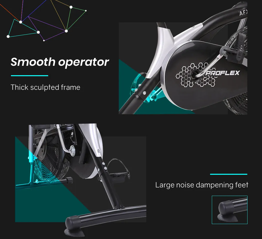 Adjustable Resistance Air Bike with Pulse Sensor, Proflex