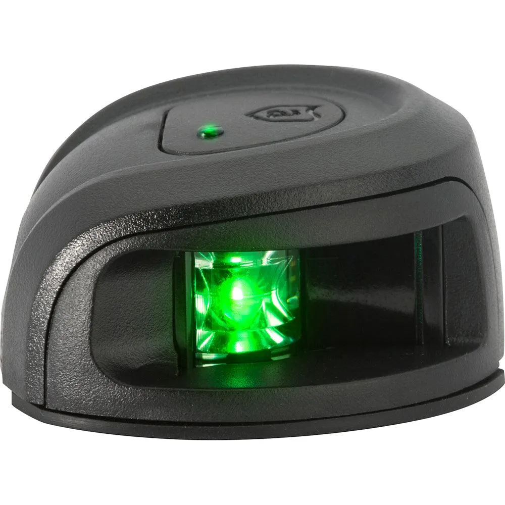 Attwood LightArmor Deck Mount Navigation Light - Black Composite - Starboard (green) - 2NM [NV2012PBG-7]