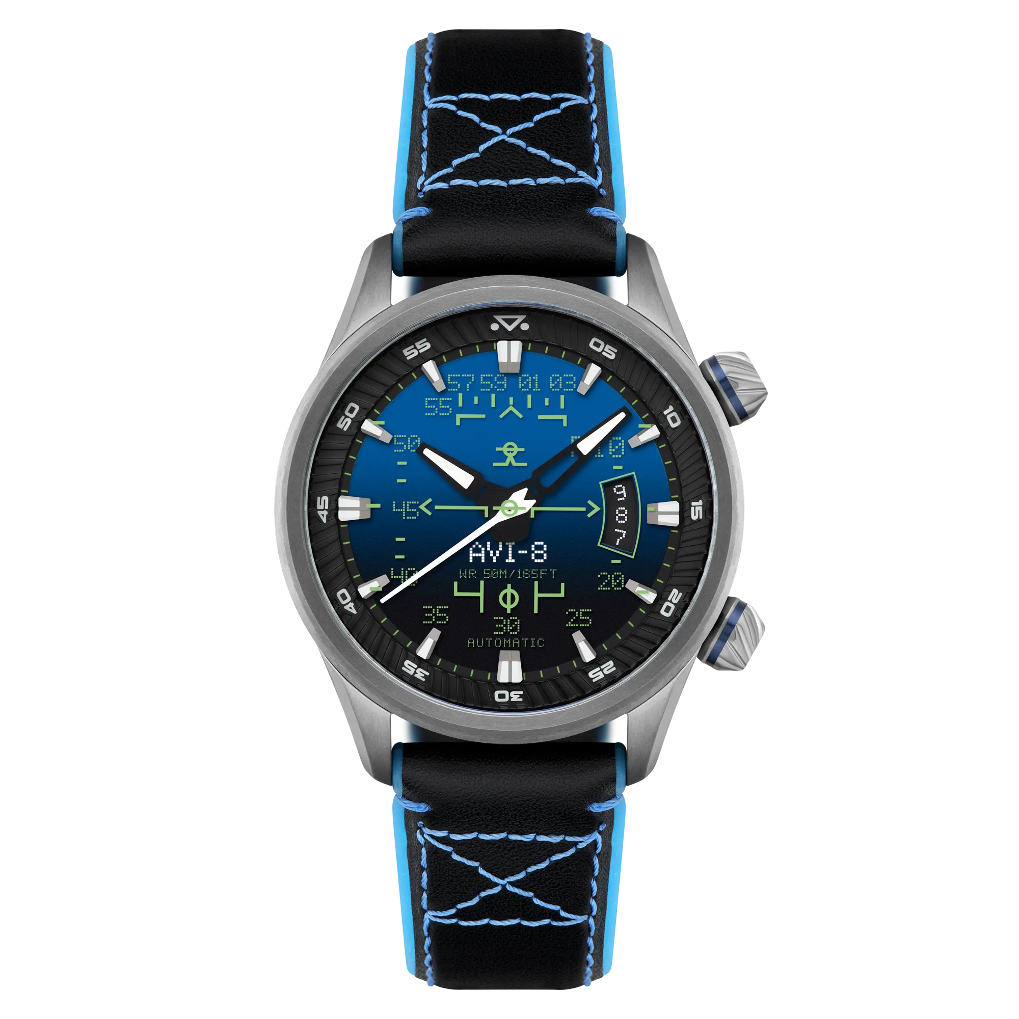 AVI-8 Hawker Harrier Hud Automatic Gradient Blue Men's Watch AV-4117-01