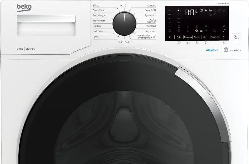 Beko WEC84P64E2W 8kg 1400 Spin Washing Machine with AquaTech - White