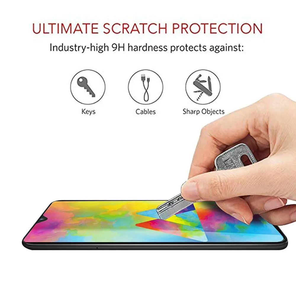 Black Shield Premium Tempered Glass - Samsung M20