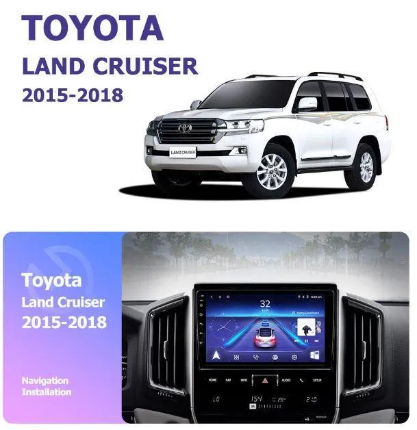 Car Dealz 10.2" Android 10.0 For Toyota Land Cruiser 2015-2018 w CAM In Dash Plus OEM Fascia