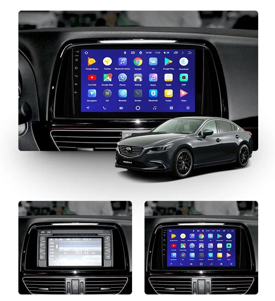 Car Dealz 10.2" Android 10.0 Mazda 6 GL GJ 2012-2017 In Dash Plus OEM Fascia