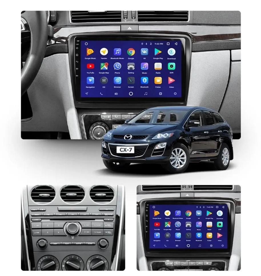 Car Dealz 10.2" Android 10.0 Mazda CX7 CX-7 CX 7 ER 2008-2015 In Dash Plus OEM Fascia