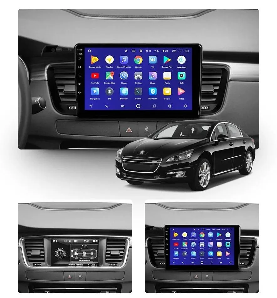 Car Dealz 10.2" Android 10.0 Peugeot 508 1 2011-2018 w CAM In Dash Plus OEM Fascia