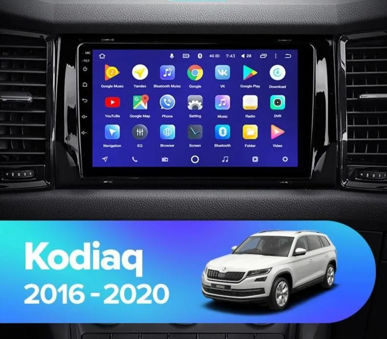 Car Dealz 10.2" Android 10.0 Skoda Kodiaq 2016-2020 In Dash Plus OEM Fascia