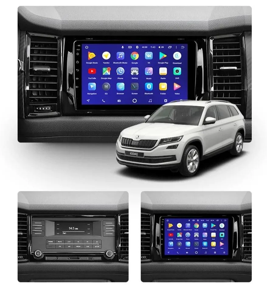 Car Dealz 10.2" Android 10.0 Skoda Kodiaq 2016-2020 In Dash Plus OEM Fascia