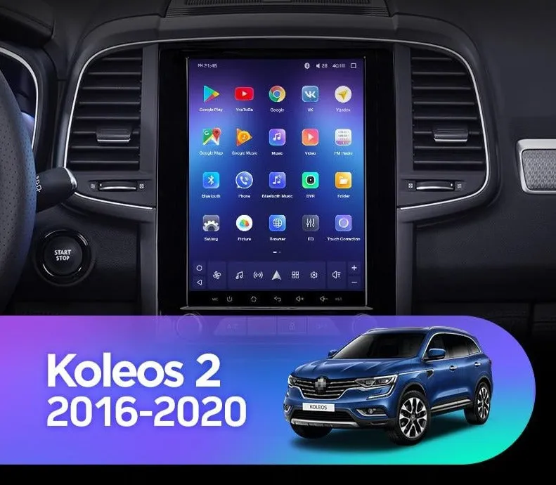 Car Dealz 11" Android 12.0 Renault Koleos 2 Tesla style 2016 - 2020 In Dash Plus OEM Fascia