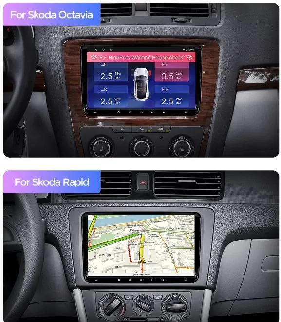 Car Dealz 9" Android 10.0 For Volkswagen Skoda Universal In Dash Plus OEM Fascia