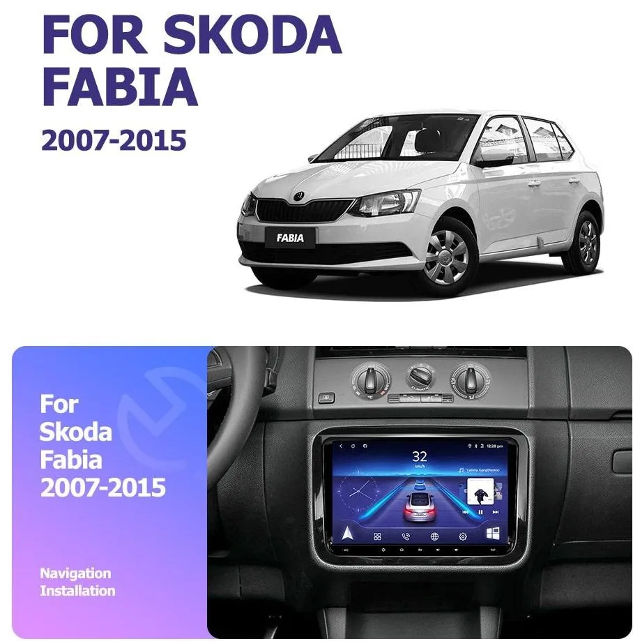 Car Dealz 9" Android 10.0 Skoda Fabia 2 Mk2 2007-2015 In Dash Plus OEM Fascia