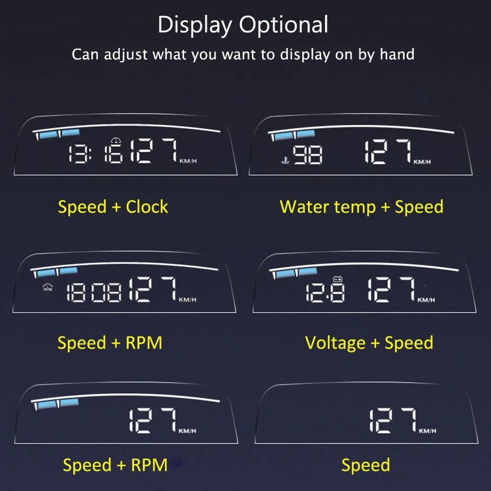 Car Head Up Display - Windshield Speed Projector