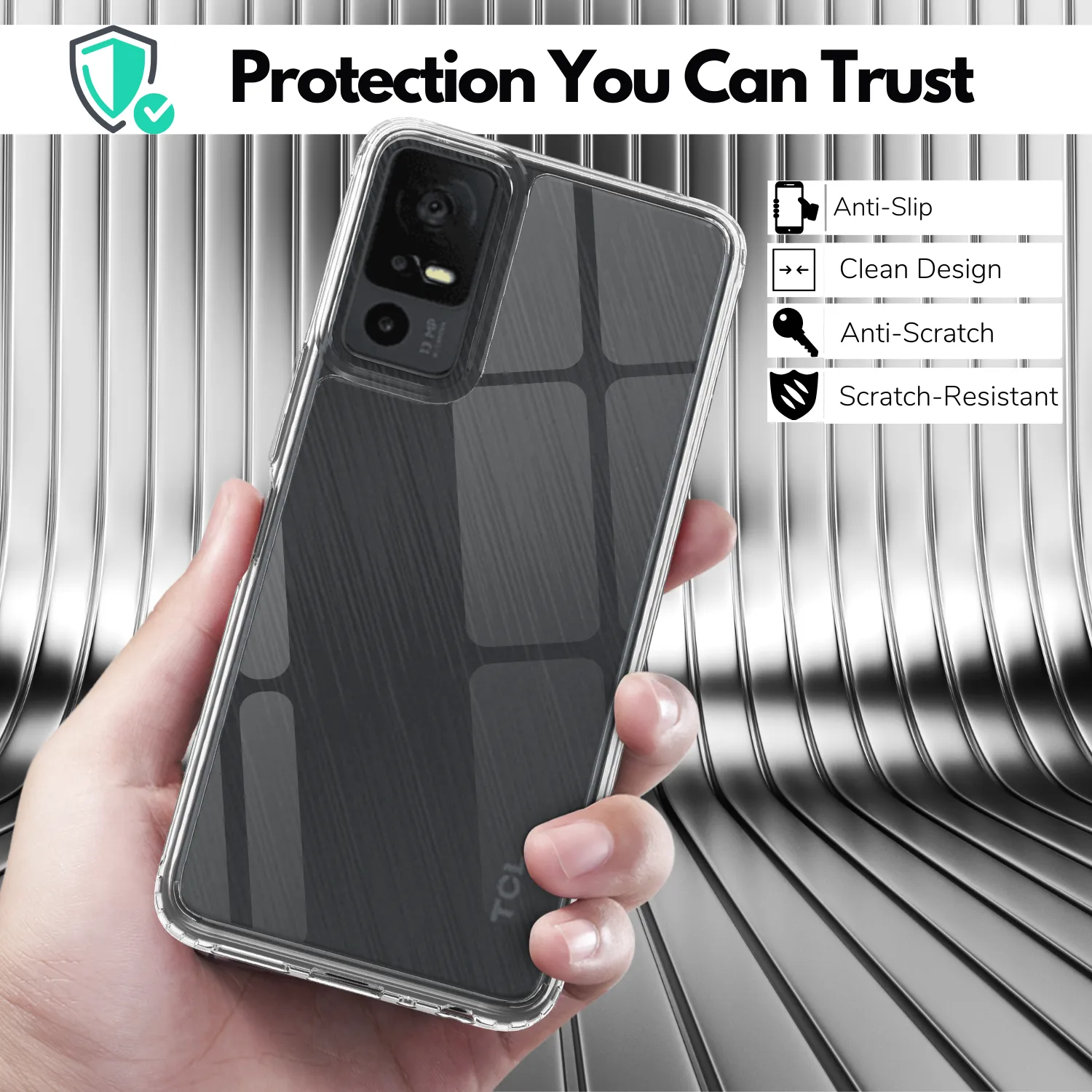 Clear Flex-Gel Case   2x Glass Screen Protector for TCL 40 XE 5G, TCL 40 X 5G