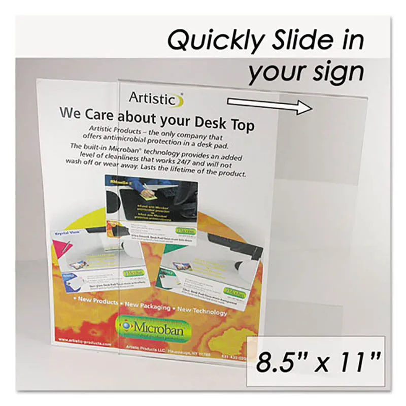 Clear Plastic Sign Holder, 8 1/2" x 11" (5 models)