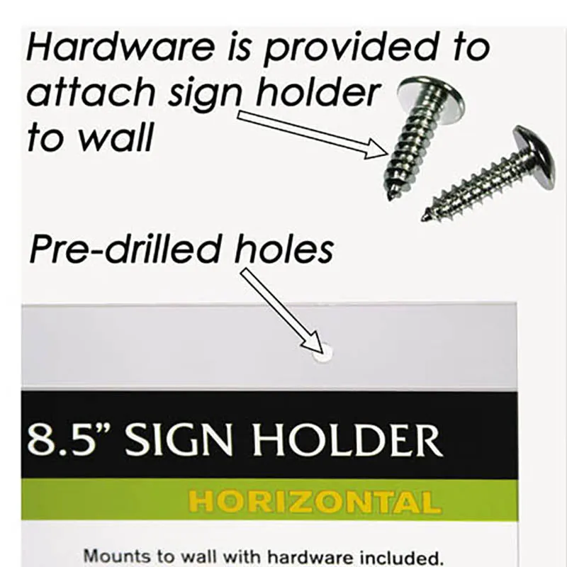 Clear Plastic Sign Holder, 8 1/2" x 11" (5 models)