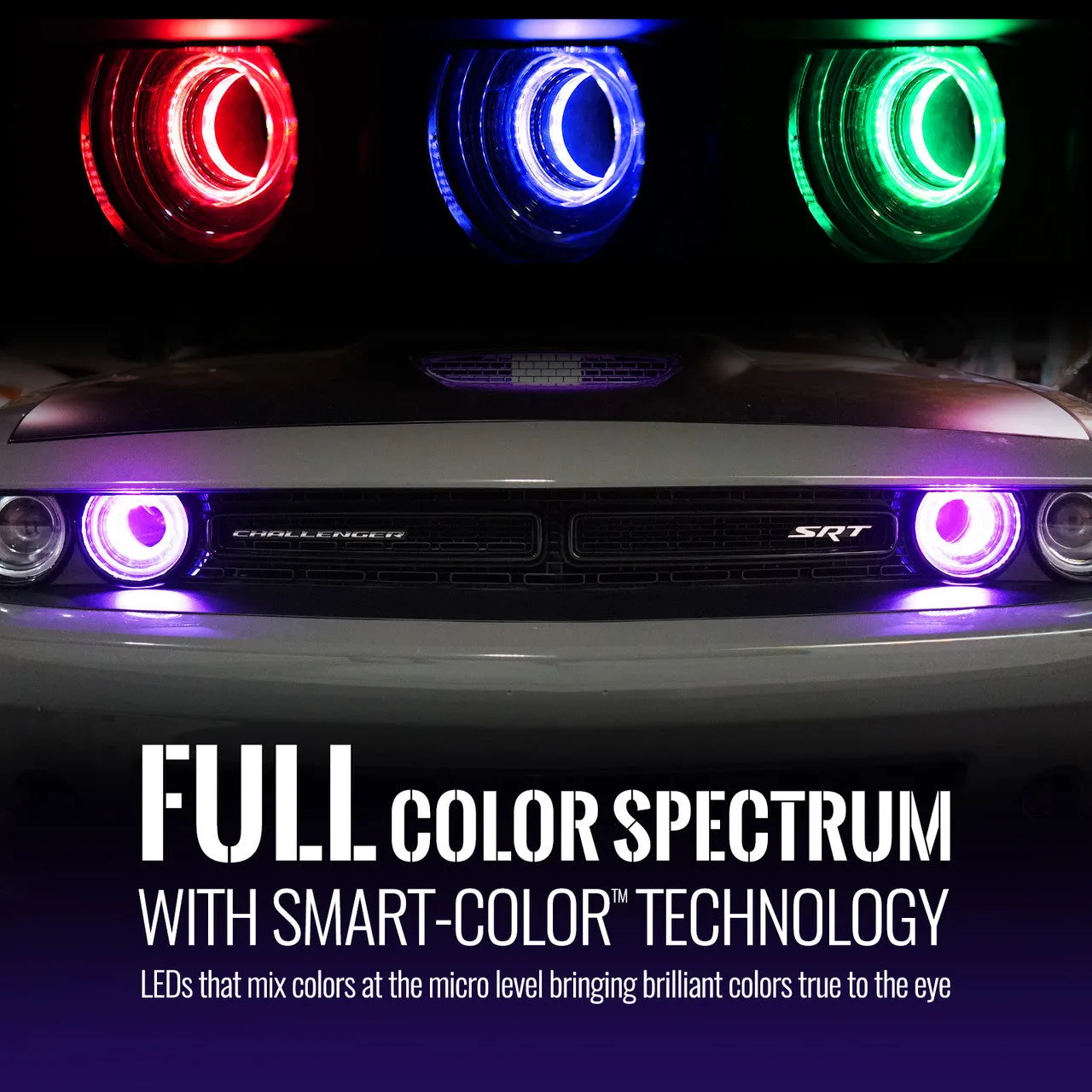 Dodge Challenger 08-23 AURA PRO Bluetooth DRL Halo RGB - Install Friendly