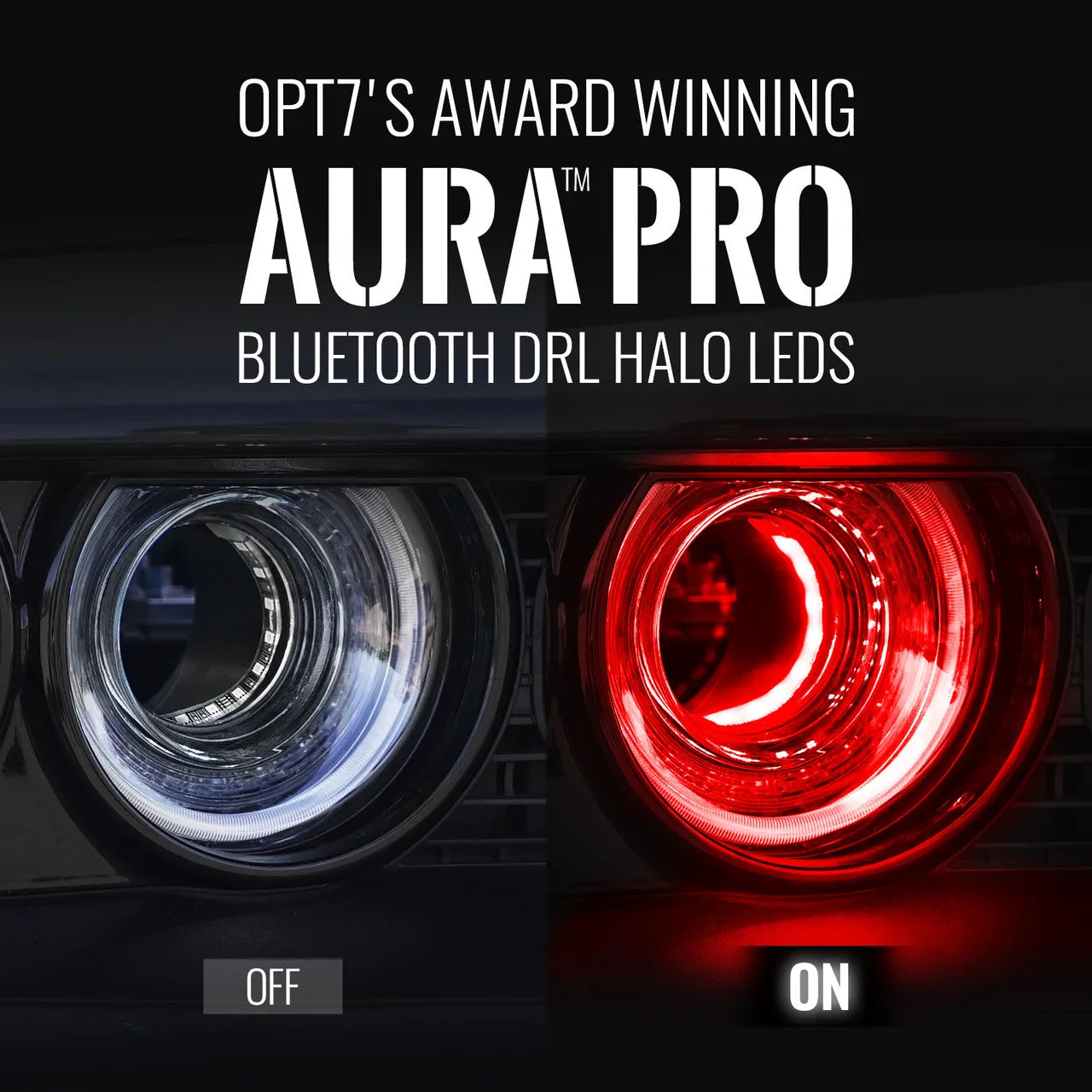 Dodge Challenger 08-23 AURA PRO Bluetooth DRL Halo RGB - Install Friendly