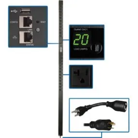 Eaton 1.9kW Single-Phase Monitored PDU with LX Platform Interface, 120V Outlets (24 5-15/20R), 0U Vertical, 70 in., TAA