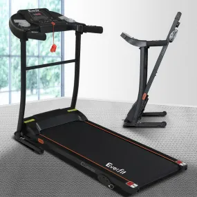 Electric Treadmill 400mm Incline, LCD Display, 12 Programs - Everfit