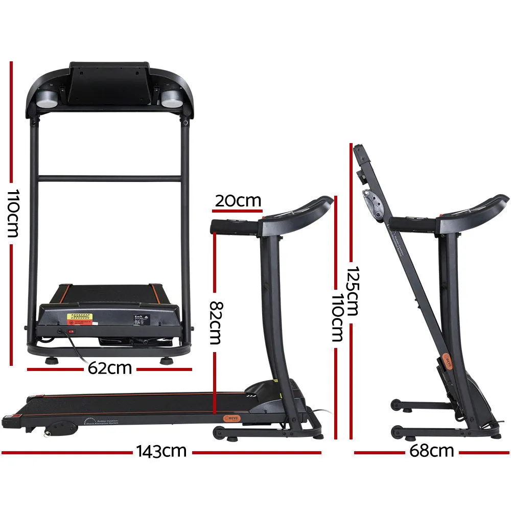 Electric Treadmill 400mm Incline, LCD Display, 12 Programs - Everfit