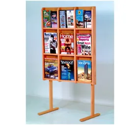 Floor Stand Only for 36 3/8" High Acrylic & Oak Wall Displays