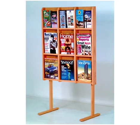 Floor Stand Only for 36 3/8" High Acrylic & Oak Wall Displays