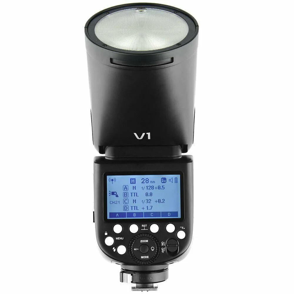 Godox V1-C Round Head E-TTL HSS Speedlight Flash for Canon - Demo Stock (No Battery, No Charger)