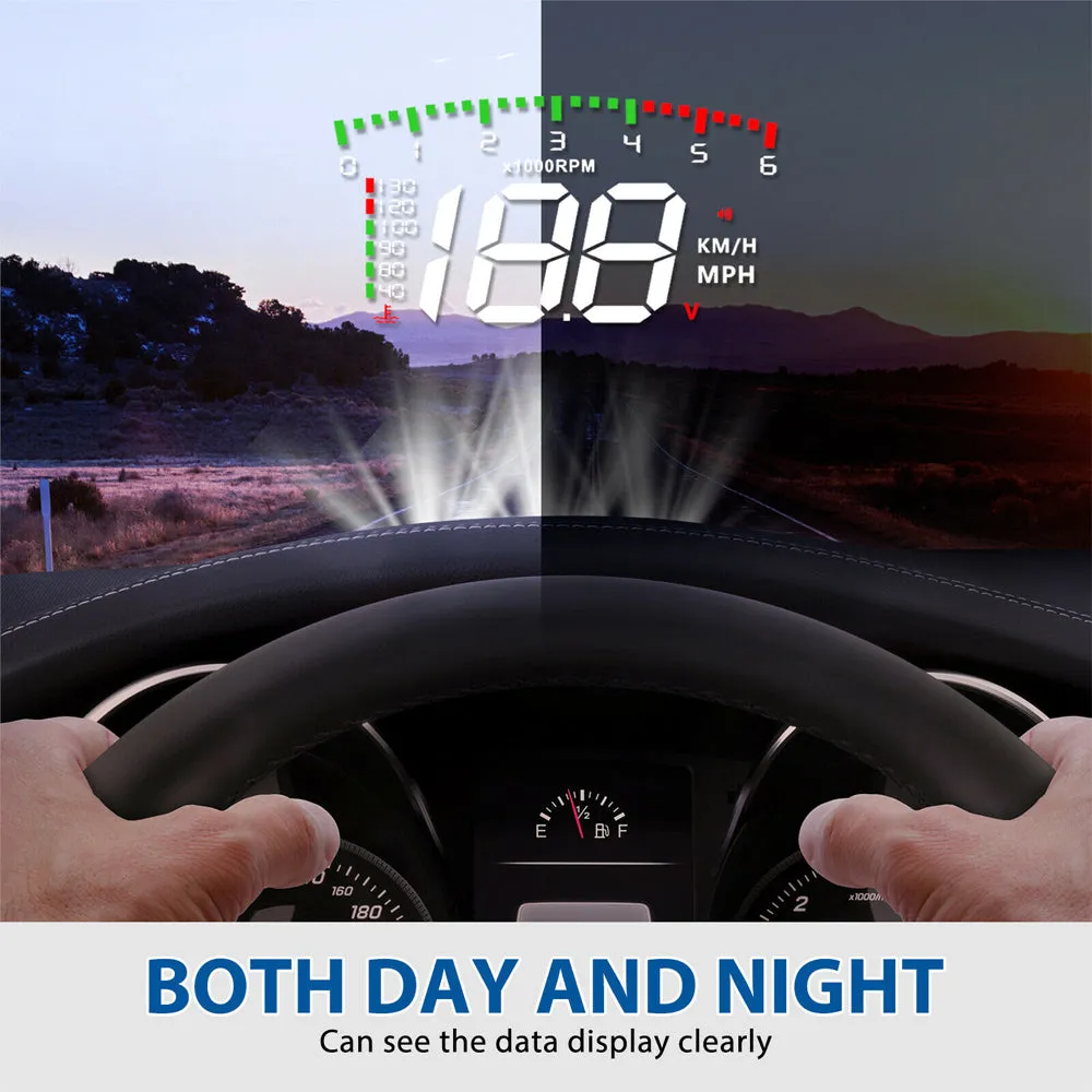 HUD Car Display Overs-speed Warning Projecting Data System- USB Powered