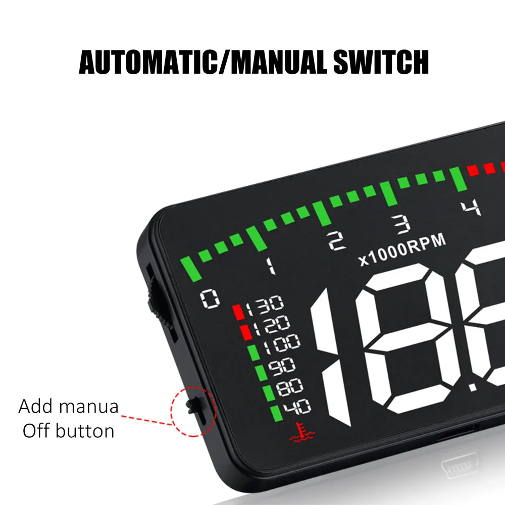 HUD Car Display Overs-speed Warning Projecting Data System- USB Powered