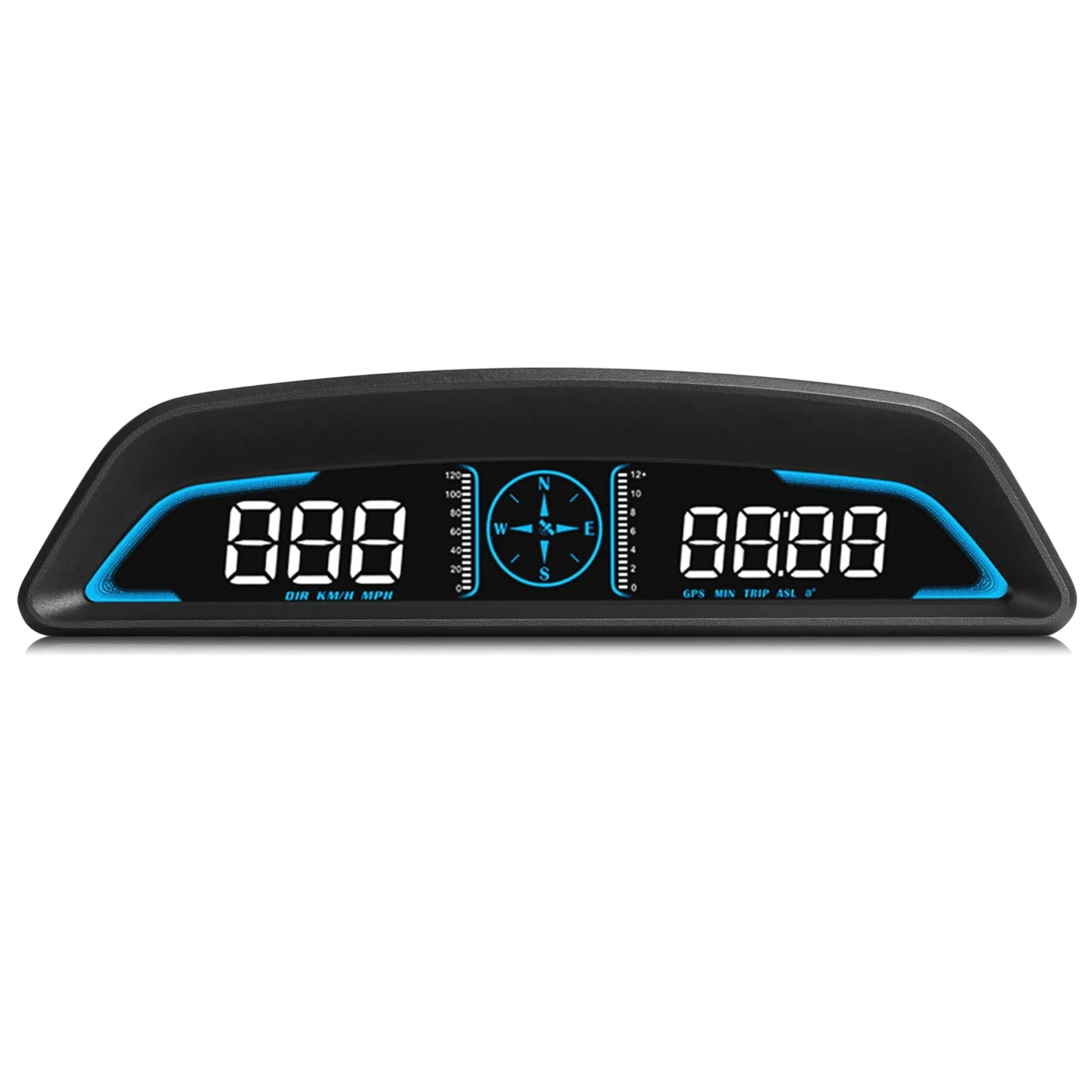 HUD Car GPS Speedometer Odometer w/Acceleration, Compass, Altitude, Driving Distance. Over Speed Alarm. HD LED Display.