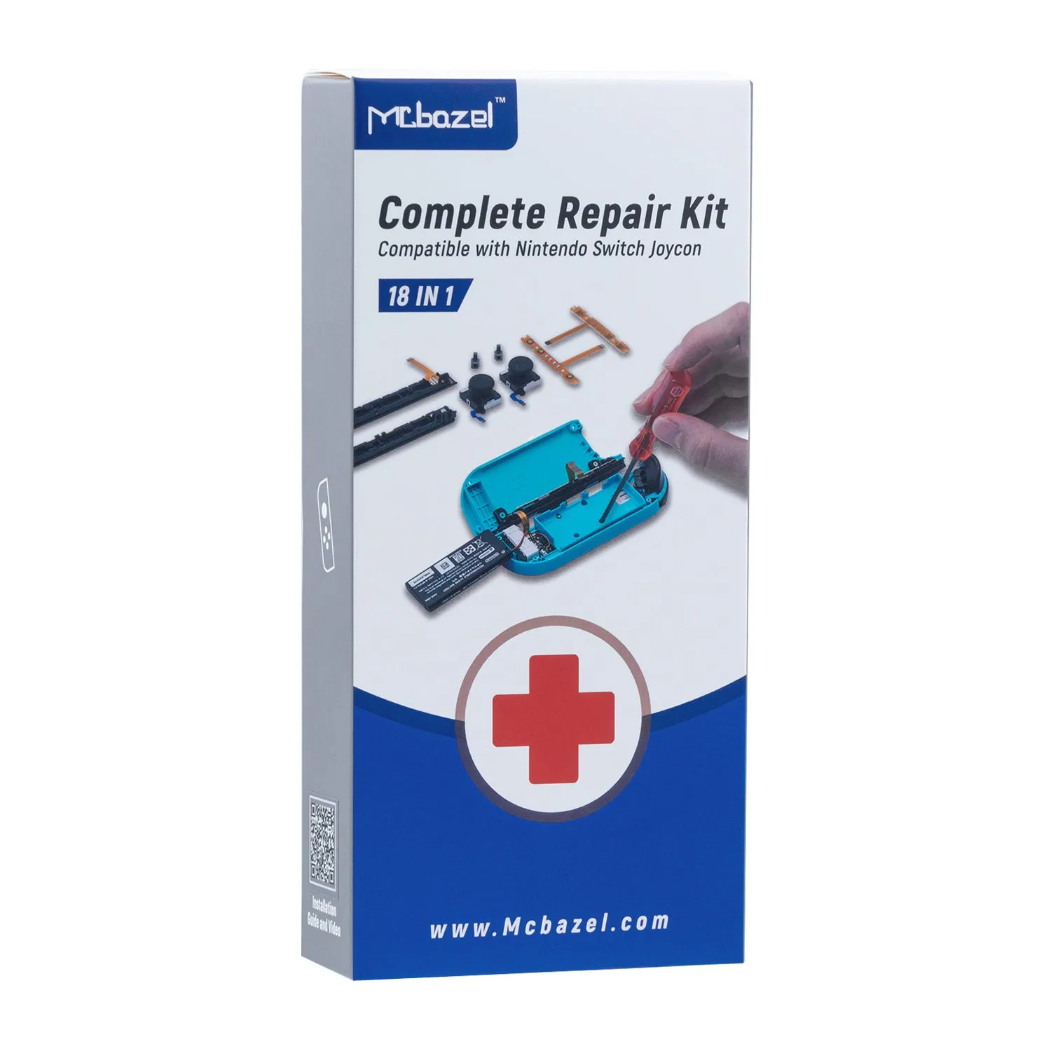 Mcbazel 18 in 1 Repair Kit with Opening Tool for Nintendo Switch Joy-Con Controller