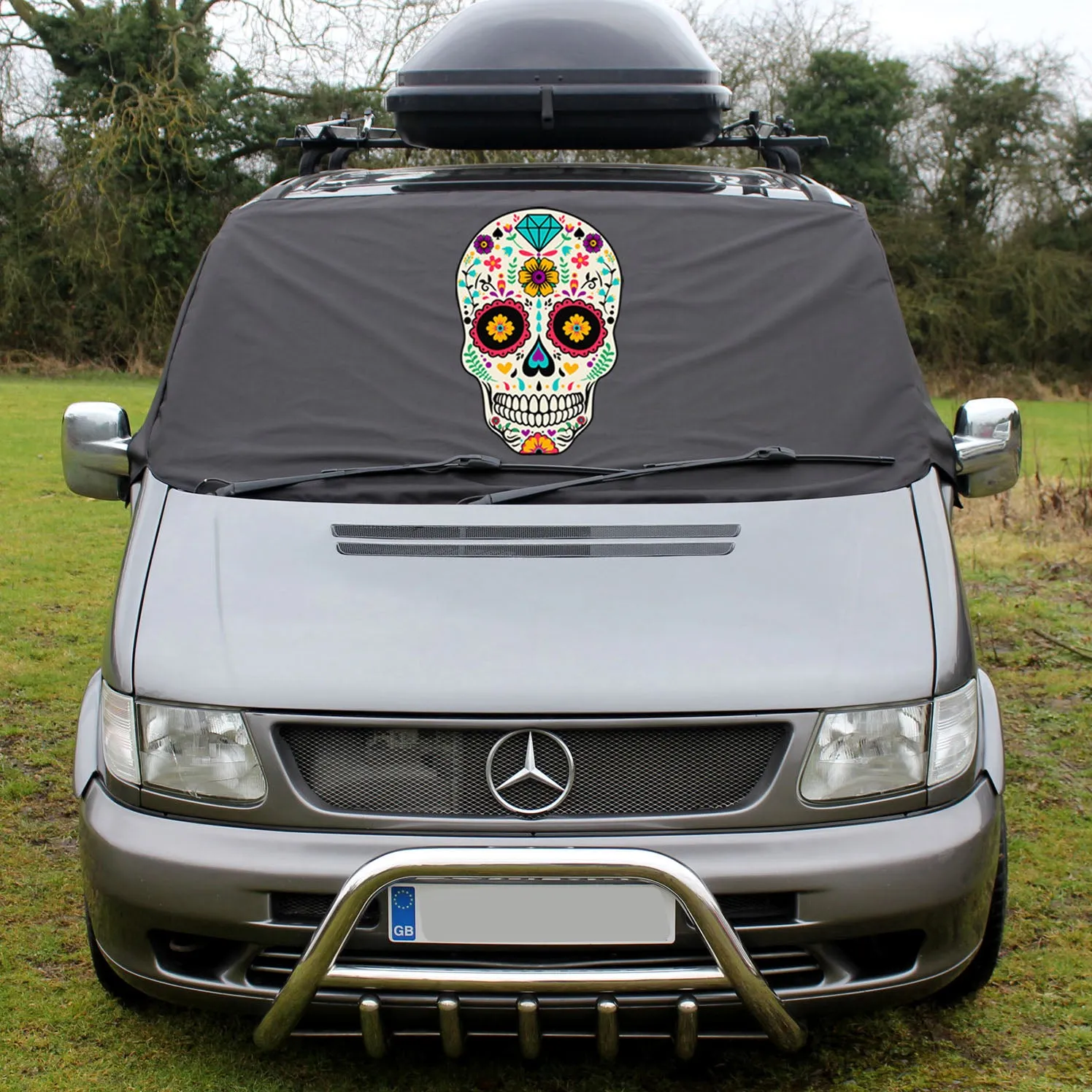 Mercedes Vito W638 Screen Cover - Sugar Skull