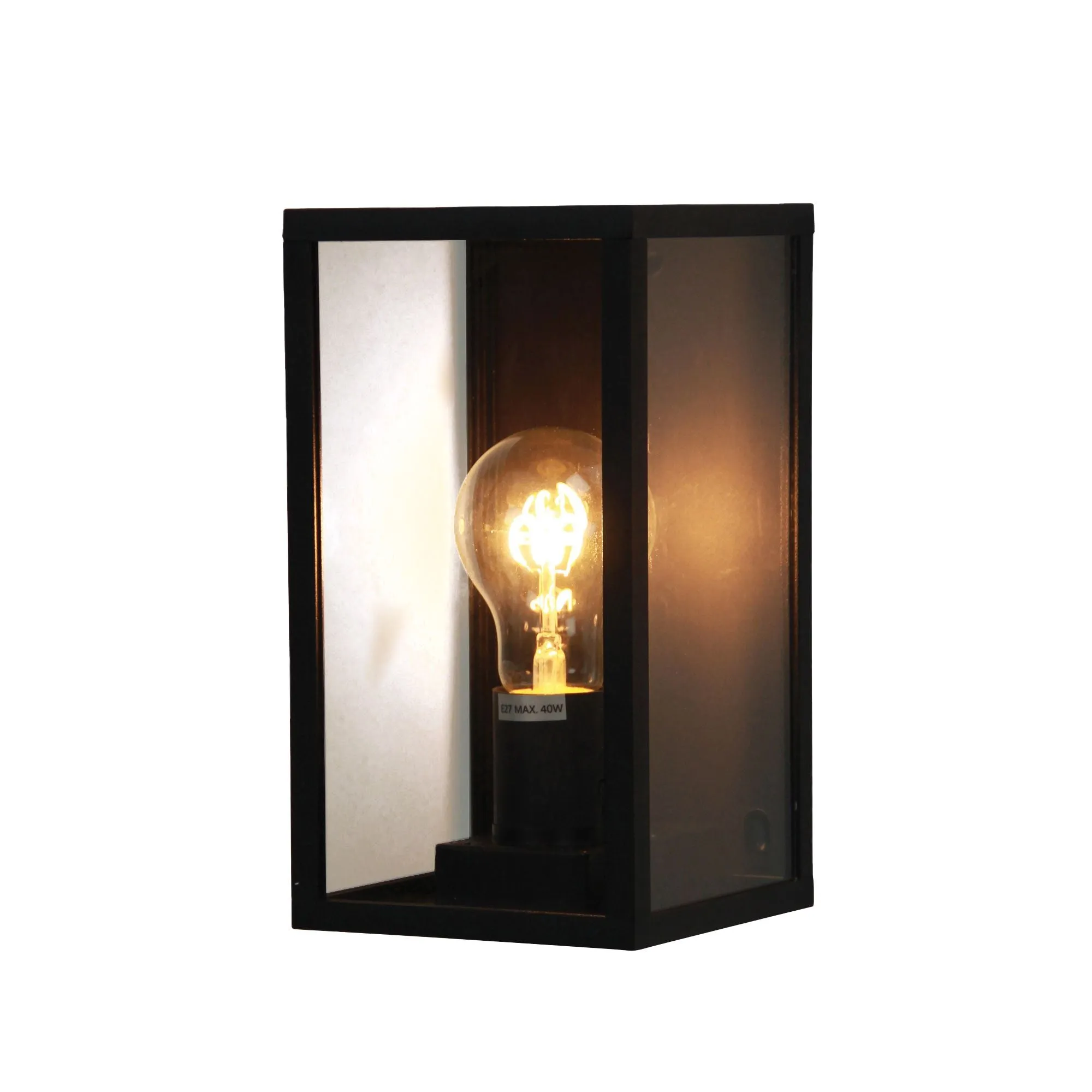 Modern Outdoor Flush Coach Wall Light in Matt Black