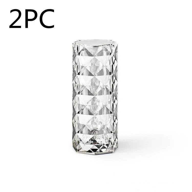 Nordic Crystal USB Table Lamp Touch Dimming Diamond Night Light Decor