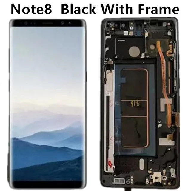 ORIGINAL 6.3'' SUPER AMOLED LCD with frame for SAMSUNG GALAXY Note 8 Note8 Display Touch Screen Digitizer Assembly