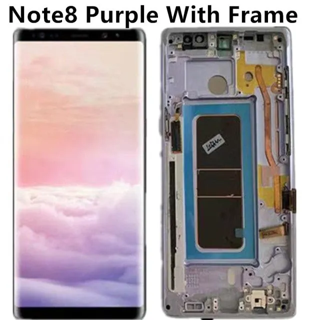 ORIGINAL 6.3'' SUPER AMOLED LCD with frame for SAMSUNG GALAXY Note 8 Note8 Display Touch Screen Digitizer Assembly