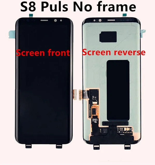 Original Burn-Shadow LCD For Samsung S8 G950 G950U G950F S8 Plus G955 G955F Display Touch Screen Digitizer Assembly With Frame