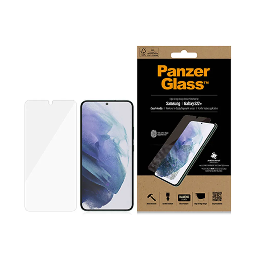 Panzerglass™ Samsung Galaxy S22 Plus 5G Case Friendly Full Glue Glass Screen Protector Black