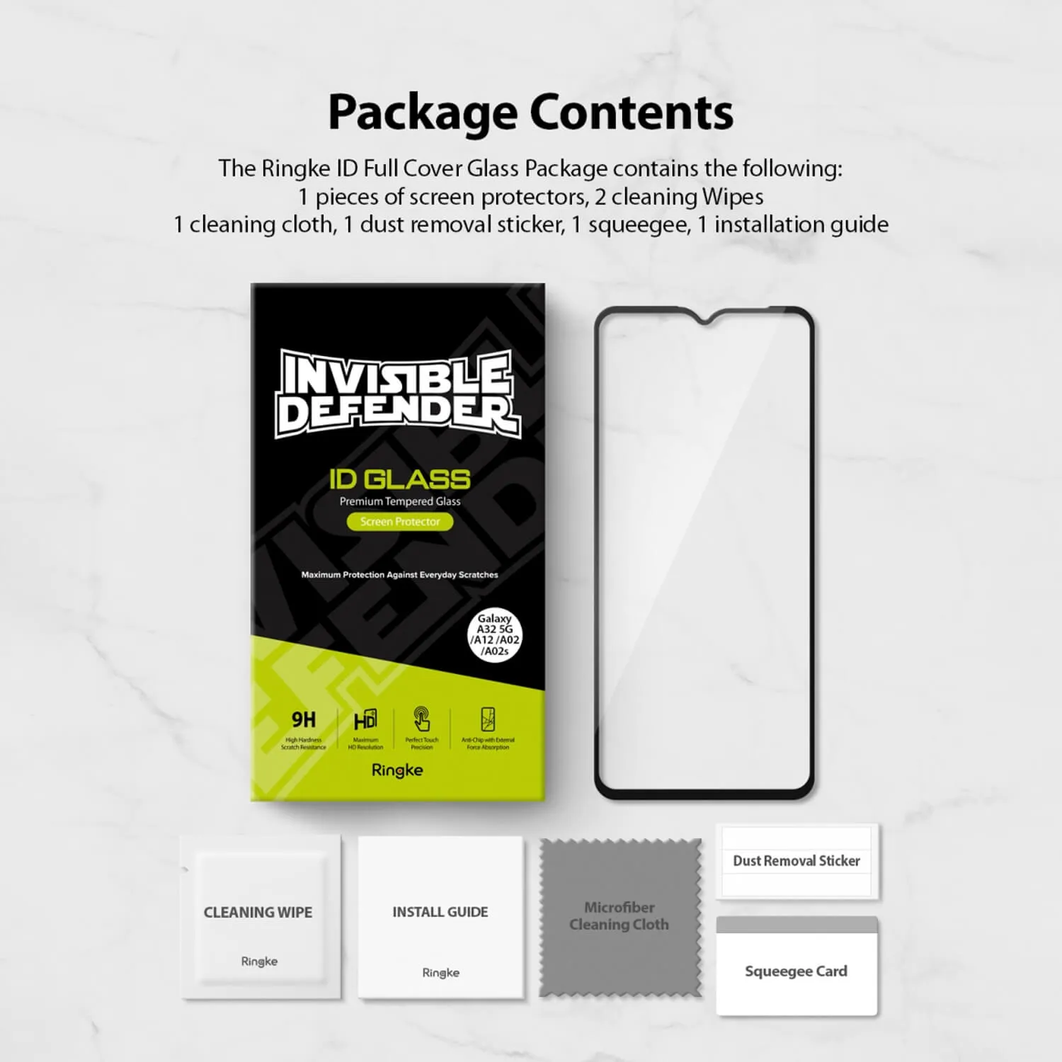 Ringke Galaxy A32 5G / A12 / A02 Screen Protector Invisible Defender