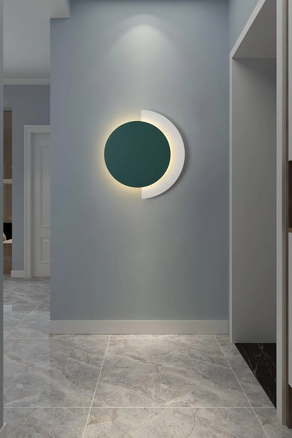 Rounded Abstract Art Sconce