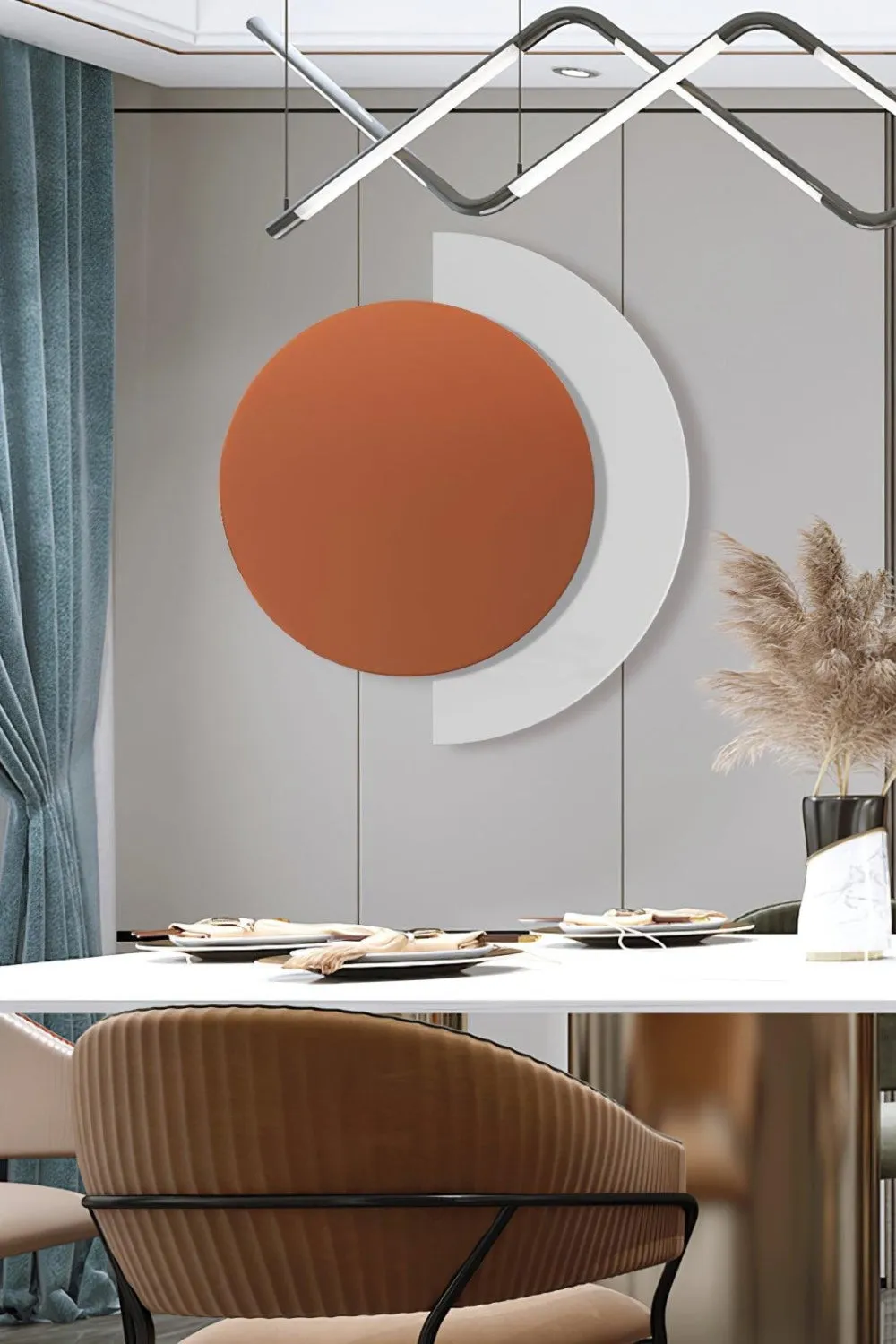 Rounded Abstract Art Sconce