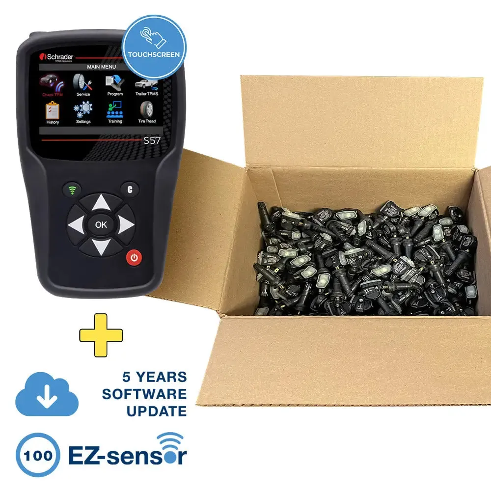 Schrader S57 TPMS Tool w/ 100 Ez-Sensors, 5 Years Update Bundle - 21057-S57EZ100