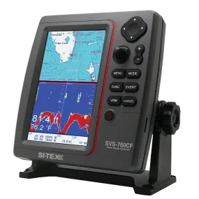 SI-TEX GPS Dual Frequency 600W Sonar System - 7 Color LCD w/Internal  External GPS Antenna  C-MAP 4D Card [SVS-760CF ]