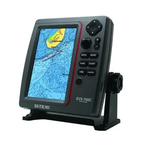 SI-TEX Standalone 7 GPS Chart Plotter System w/Color LCD, External GPS Antenna  C-MAP 4D Card [SVS-760C ]