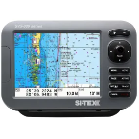 SI-TEX Standalone 8 Chart Plotter System w/Color LCD, Internal GPS Antenna  C-MAP 4D Card [SVS-880C ]