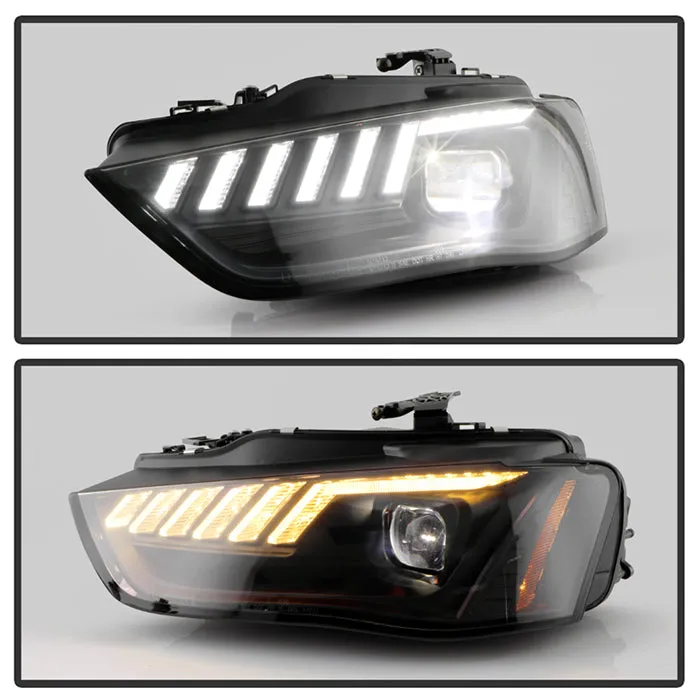 Spyder LED Projectile Headlights Audi A4 / S4 (13-16) [Apex  Series - Sequential LED Turn Signal] HID or Halogen Model