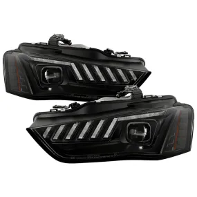 Spyder LED Projectile Headlights Audi A4 / S4 (13-16) [Apex  Series - Sequential LED Turn Signal] HID or Halogen Model